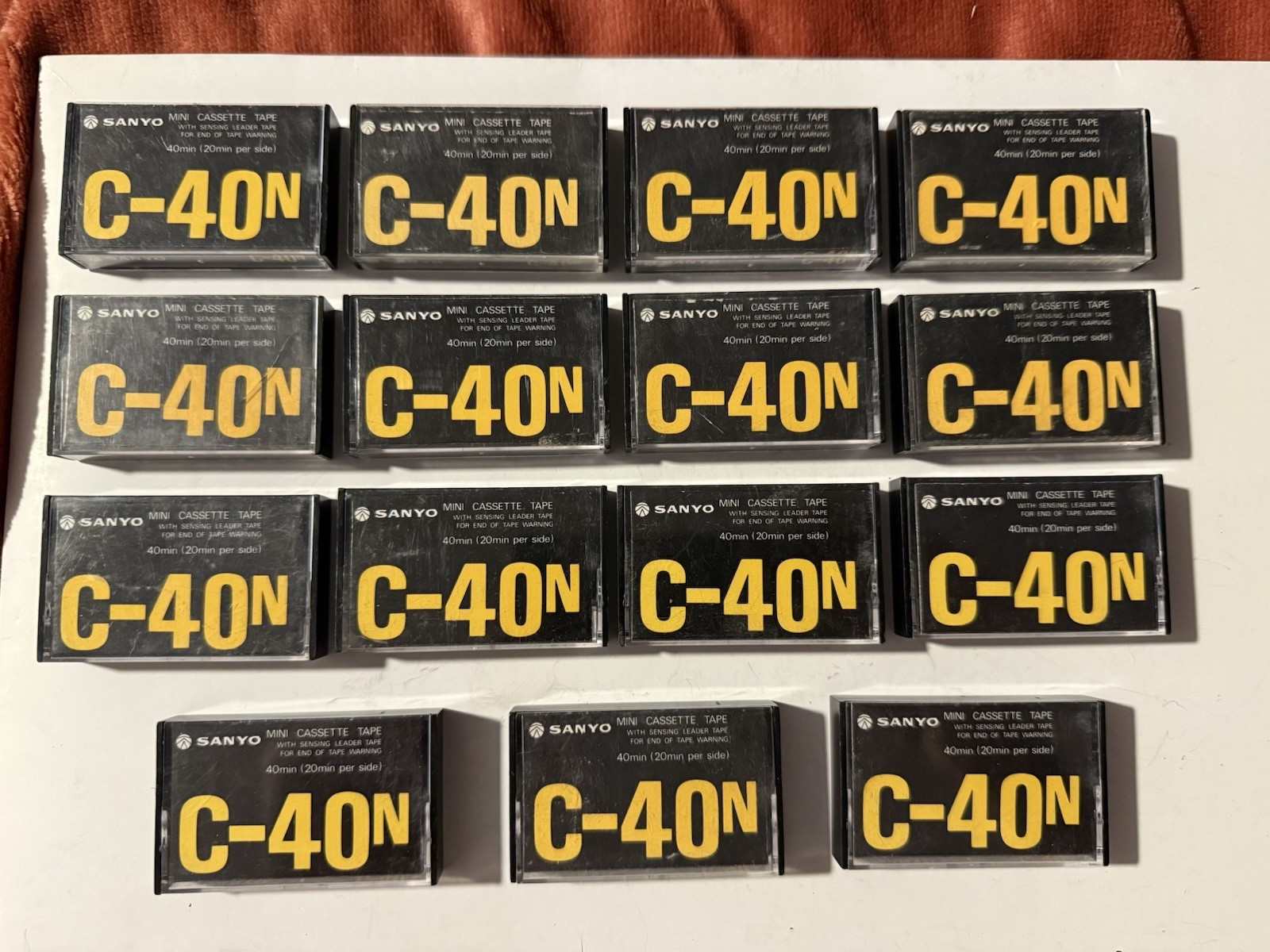 Sanyo C-40N Mini Cassette 40 Min. Tapes Lot Of 15 