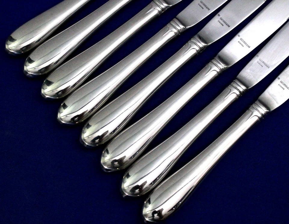 CONJUNTO 8 facas de jantar Gorham de aço inoxidável MEREDITH 9” MUITO BONITAS - Imagem 4 de 4