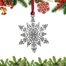 Elegant 2025 Snowflake Pewter Ornament - Perfect for Holiday Decor  Gifts