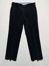 Vintage Polo Ralph Lauren Corduroy Pants 34x30 Black Classic Fit Trousers