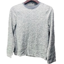 Cat And Jack Boys Shirt Long Sleeve Gray Crewneck Size Large 12/14 Soft