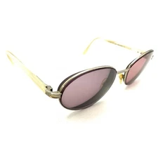 Valentino V 5035 6LB Gray Green Round Metal Sunglasses Frames 135 Italy Women