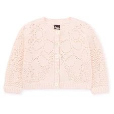 Tea Collection Girls Knit Lace Cardigan Sweater Pink Size 6-9 Months