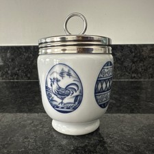 Royal Worcester Blue Egg Pattern King Size Coddler Unused