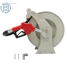 1" 50FT Fuel Hose Reel with Fueling Nozzle Retractable Diesel Hose Reel US