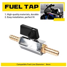 Universal  with 8mm in-line Fits Motorcycle ATV Scooter Fuel / Fetrol Tap Valve