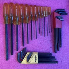 Lot of: Bondhus Ball Driver Hex Allen Tools, SAE & Metric Keys, Made In USA