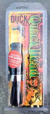 #ad RNT QUACKHEAD SHORT BARREL DUCK CALL Med V Raspy Back pressure Single Reed NEW $29.99