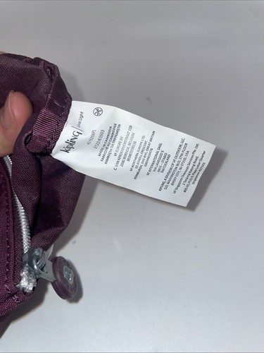 Kipling Cosmetic Accessory Pouch Zip Nylon Dreamy Maroon - Picture 6 of 7