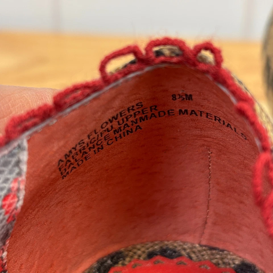 Poetic License Amys Flowers Womens Twee Mod Animal Print Floral Shoes Size 8.5 - Image 4 of 4