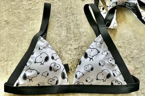 ROMWE Snoopy Small (2-4) Black/White Two Piece Bikini - VG - Picture 6 of 7