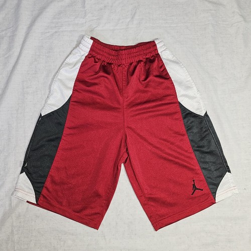 EUC Nike Air Jordan Youth Medium Red Basketball Shorts - Picture 1 of 5