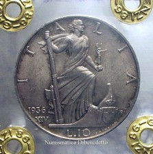 Vittorio Emanuele III - 10 Lire Impero 1936  FDC / UNC - Periziata