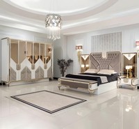 Schlafzimmer Set Bett + 2X Nachttische + Kleiderschrank 5Tlg Komplett MöBel Hoz