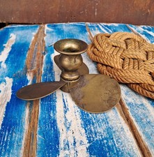 Eluca Portacandela Vintage Nautica Ottone Massiccio Bugia 