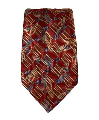 Robert Talbott Seven Fold Geometric Diamond Abstract FinestSilk Long Men Necktie
