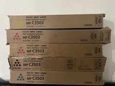 5 Ricoh Savin Lanier MP C3503 Toner Cartridges NEW OEM Sealed 2M 1Y 1BK 1C