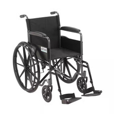 Silver Sport 1 Wheelchair with Full Arms and Swing Away Removable Footrest