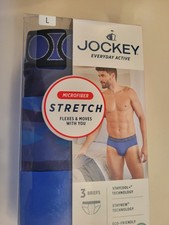 Men's Jockey 3pk L Everyday Active Microfiber Stretch briefs Underwear Large