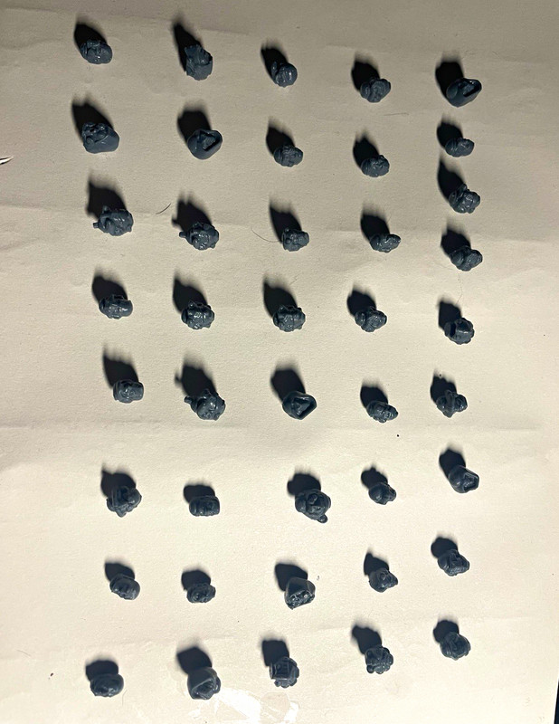 Space Marine Heads, Assortment, printed