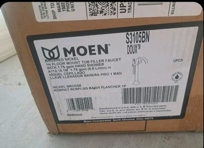 Moen S3105BN Brushed Nickel DOUX  One-Handle Tub Filler With Hand Shower