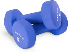 Neoprene Coated Dumbbell Hand Weight Sets of 2 - Multiple Weight Options with 15