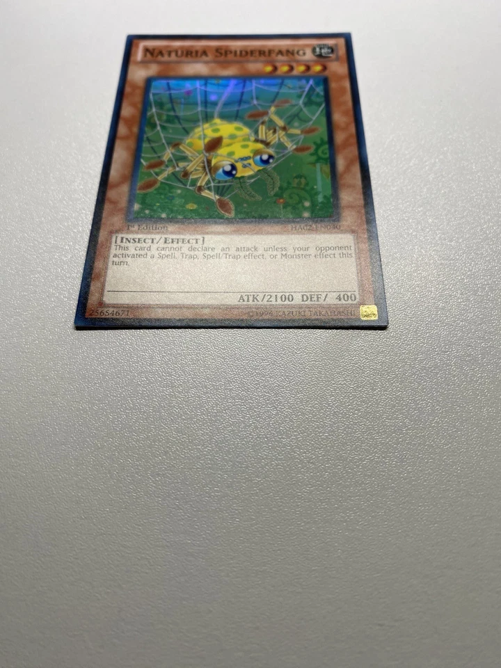 Yugioh Naturia Spiderfang 1st Edition Super Rare HA02-EN040 MP - Image 2 of 4