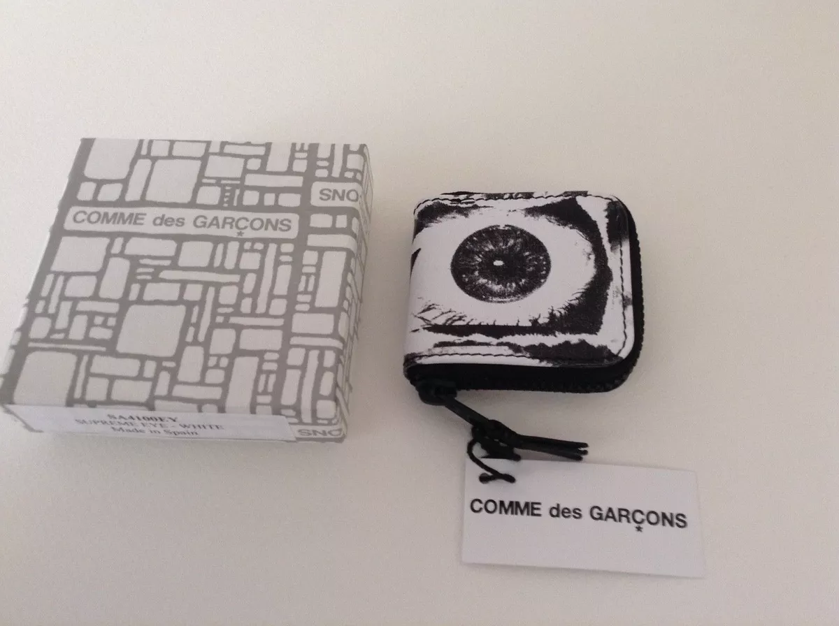 NEW AUTHENTIC Supreme Comme Des Garcons CDG Eye Coin Pouch White SS17 SA4100EY