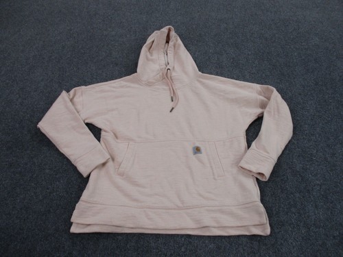 Carhartt Hoodie Sweatshirt Adult S Pink Relaxed Pullover Work Lightweight Womens - Picture 2 of 9