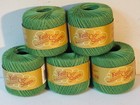 5 New Jp Coats Knit-Cro-Sheer Crochet Thread - 175 Yds Each - Bright Green