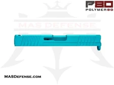 P80 9MM STRIPPED SLIDE GLOCK 19 GEN 3 - CERAKOTE AZTEC TEAL