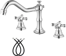 Polished Chrome Widespread Bathroom Faucet 8" Basin 3Hole Waterfall Tub Mixer
