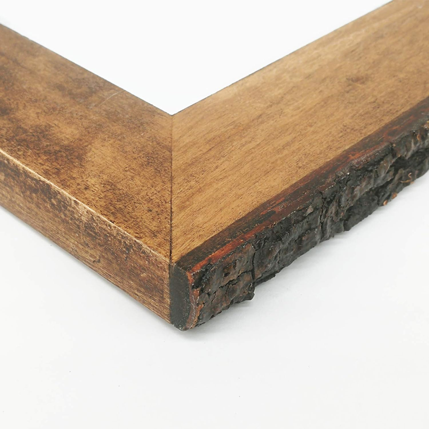 8X10 Picture Frames with Bark Edges, Rustic Wood Photo Frame for Tabletop or ...-image
