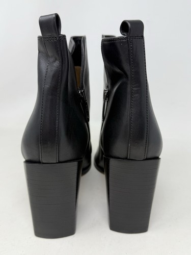 Nine West Damen-Booties schwarz Leder spitz zulaufend Reißverschluss Blockabsatz 9 M - Bild 4 von 8