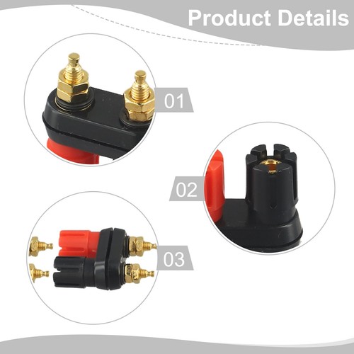 5 Pack Dual Banana Female Binding Post Panel Mount Socket Connector 4mm 2 Way - Picture 5 of 15