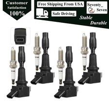 4Pcs Ignition Coil and Iridium Spark Plug Kit For 2016-2020 Hyundai Kia 2.4L