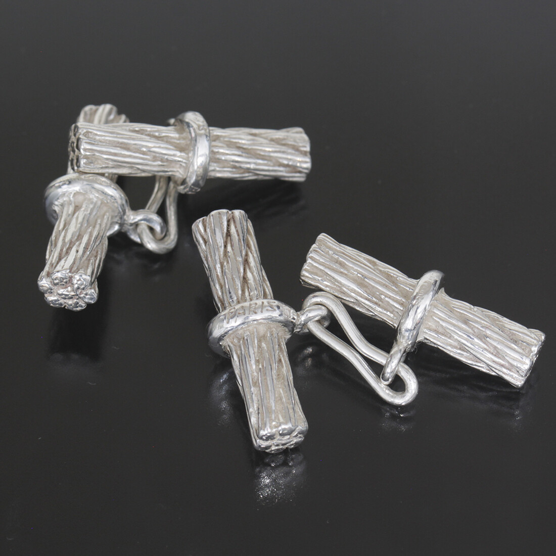 Hermes Cufflinks Silver 925 Vintage Silver Men's Accessories Hermes Cufflinks Silver 925 Vintage Silver Men's Accessories