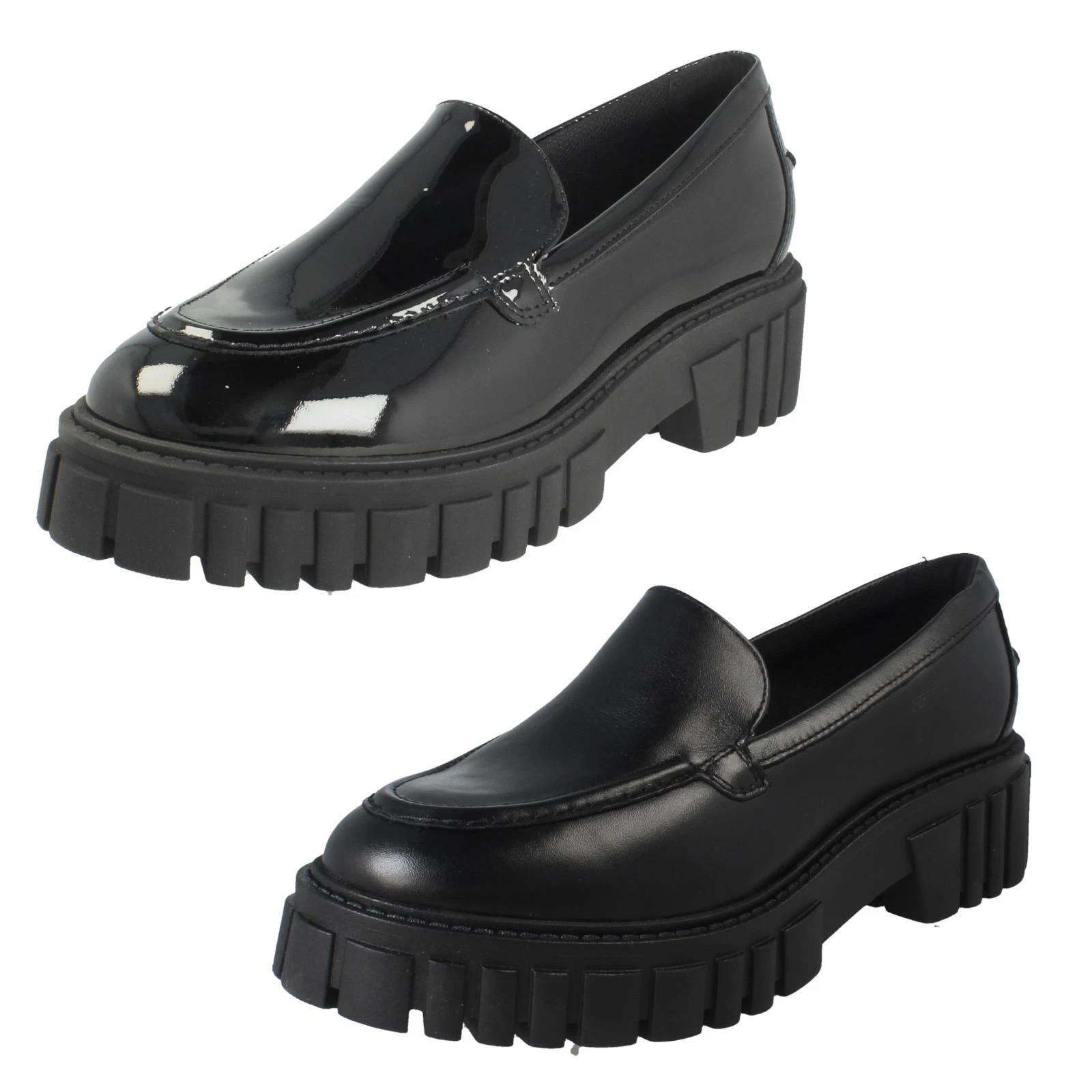 Mocassino slip on donna Clarks suola grossa scarpe intelligenti mocassino a pagina