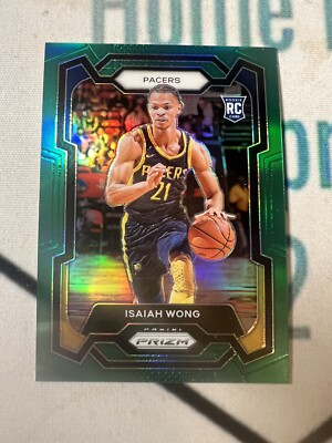 2023-24 Panini Prizm #154 Isaiah Wong - Indiana Pacers ROOKIE GREEN PRIZM