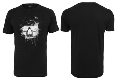 Mister Tee Herren T-Shirt Waterpaint Skull Tee Oberteil Übergrößen