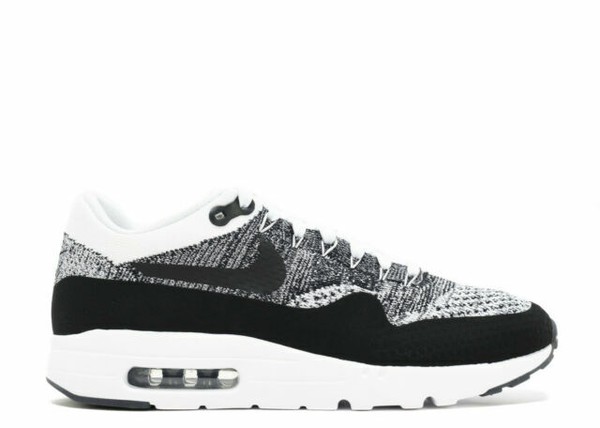 Size 10 - Nike Air Max 1 Ultra Flyknit White Black for sale online | eBay
