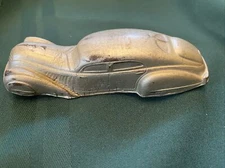 Vintage 1930's The Sun Rubber Co. #15 Silver Chrome Streamlined Sedan Toy Car