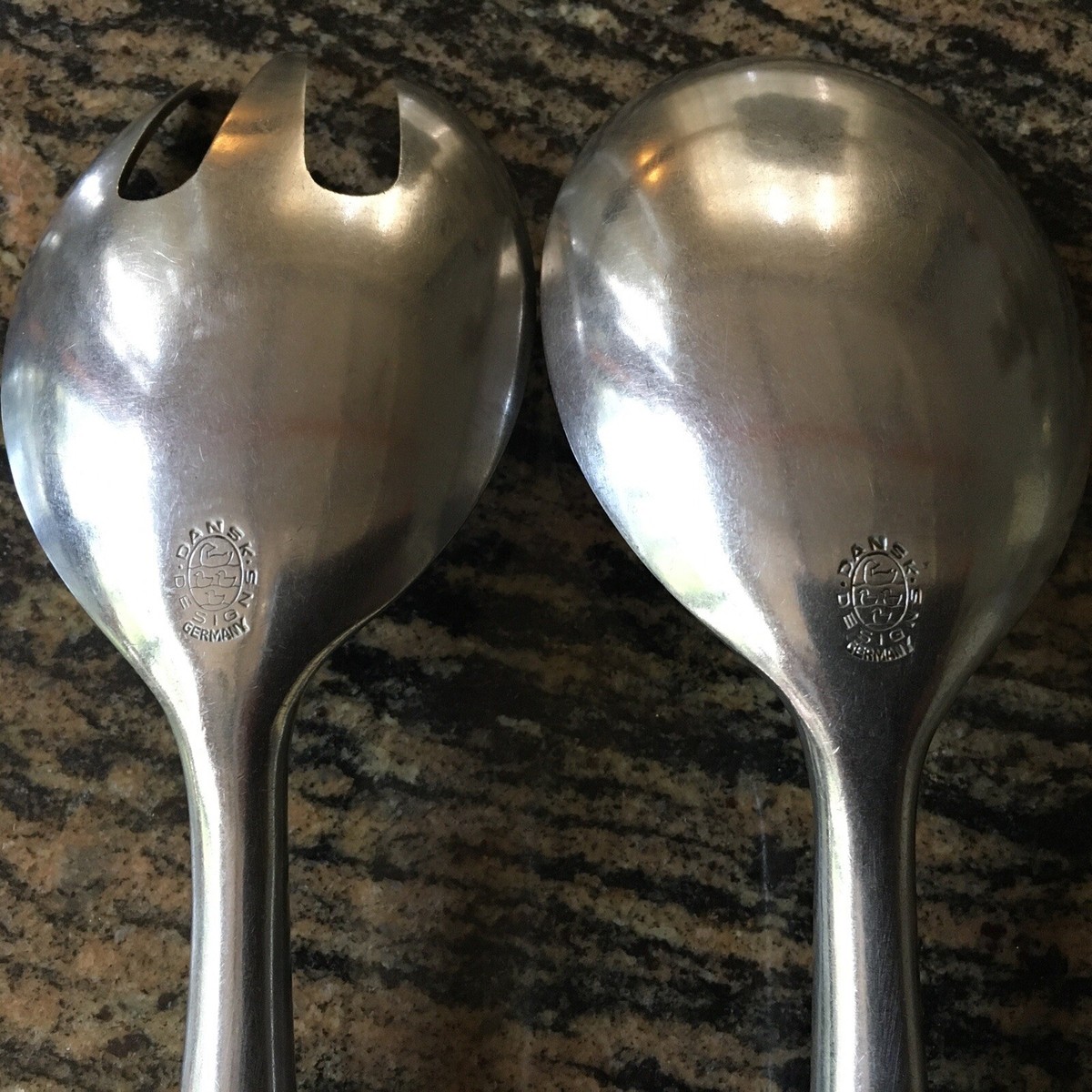 VINTAGE MCM DANSK FJORD SERVING SET-SPOON FORK SPORK TEAK VINTAGE MCM DANSK FJORD SERVING SET-SPOON FORK SPORK TEAK