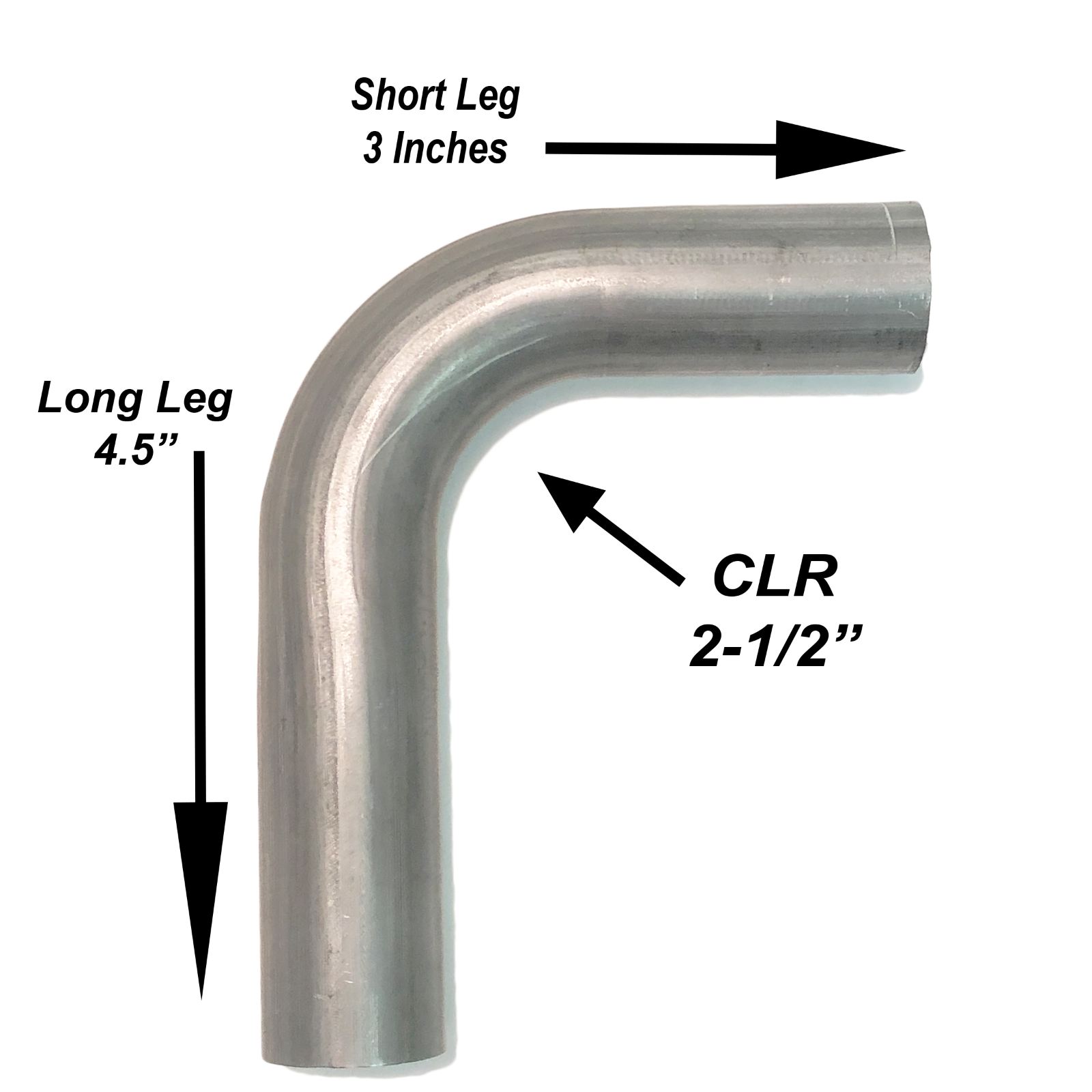 3 180 Degree 16ga Aluminized Mandrel U Bend Exhaust Tubing 2 Pack