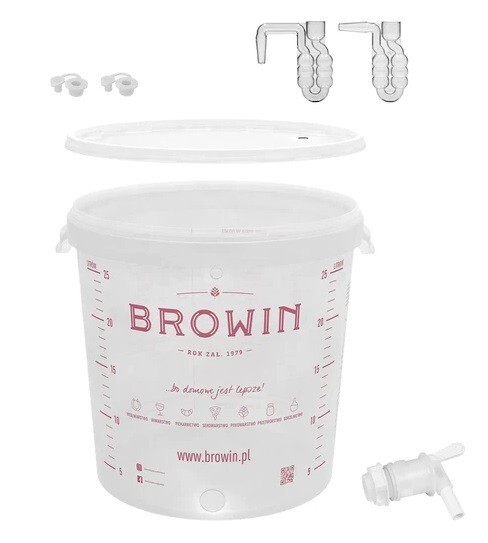 30L Fermentation Brewing Bucket with Lid Airlock Tap for Home Brew Wine Making