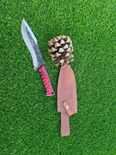 Custom Handmade High Carbon Steel Hunting/Bowie Knife Wood Handle With Sheath - Picture 3 of 10
