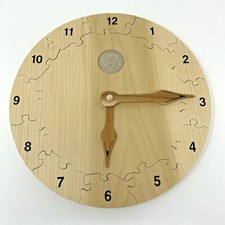 Handmade Wood Puzzle Clock Toy D29
