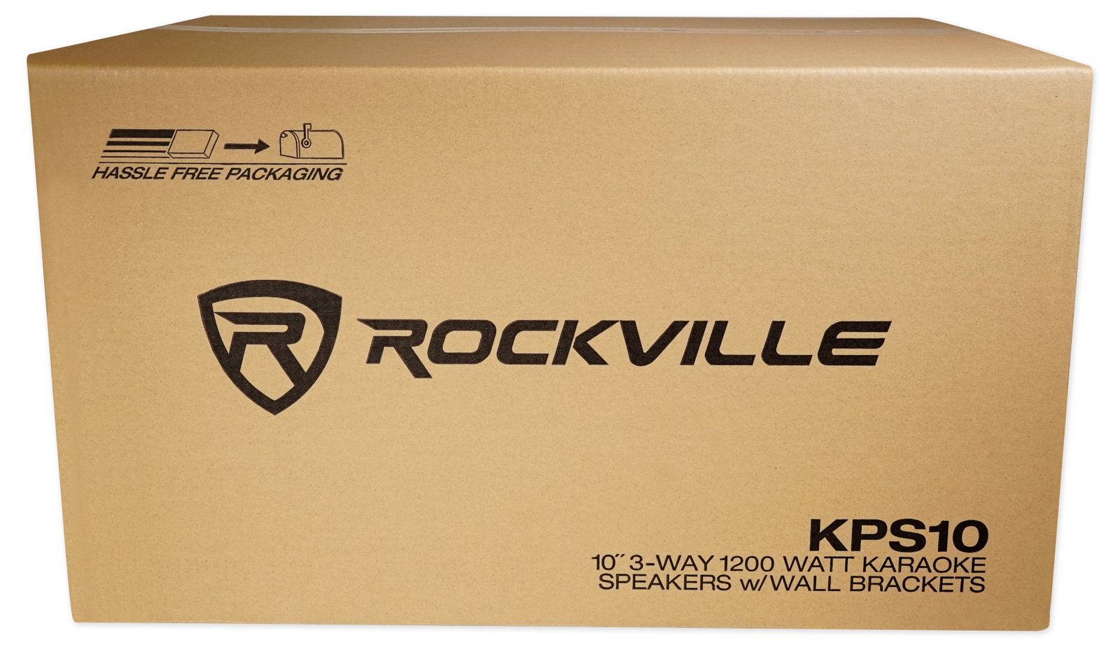Pair Rockville KPS10 10" 3-Way 1200 Watt Karaoke Speakers+Wall Brackets / MDF!