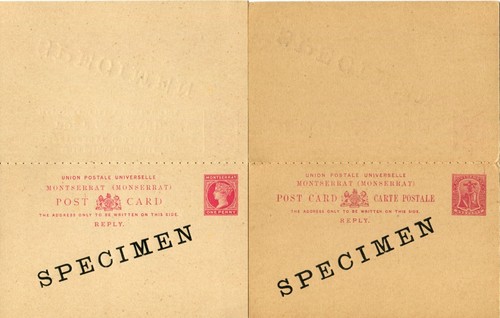 MONTSERRAT SPECIMEN POSTAL STATIONERY INC HG2/4, 6/8, C1a ( 8) ITEMS - Picture 2 of 6