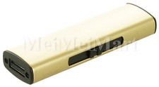 USB Rechargeable Windproof Flameless Electric Coil Lighter Gold Color 06